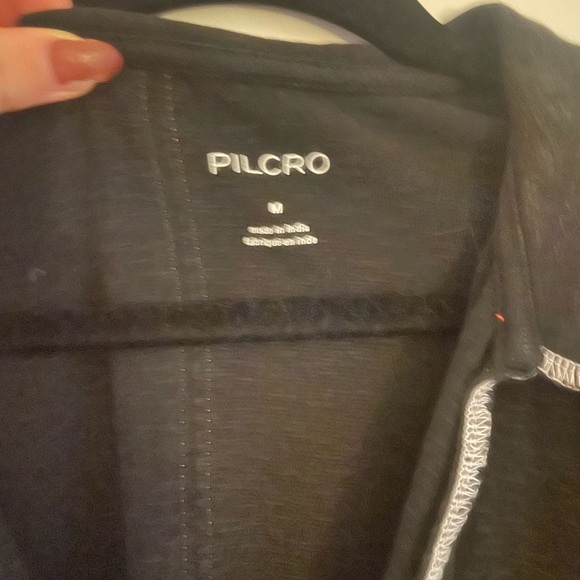 Pilcro Charcoal Top with White Stitching - Picture 3 of 3